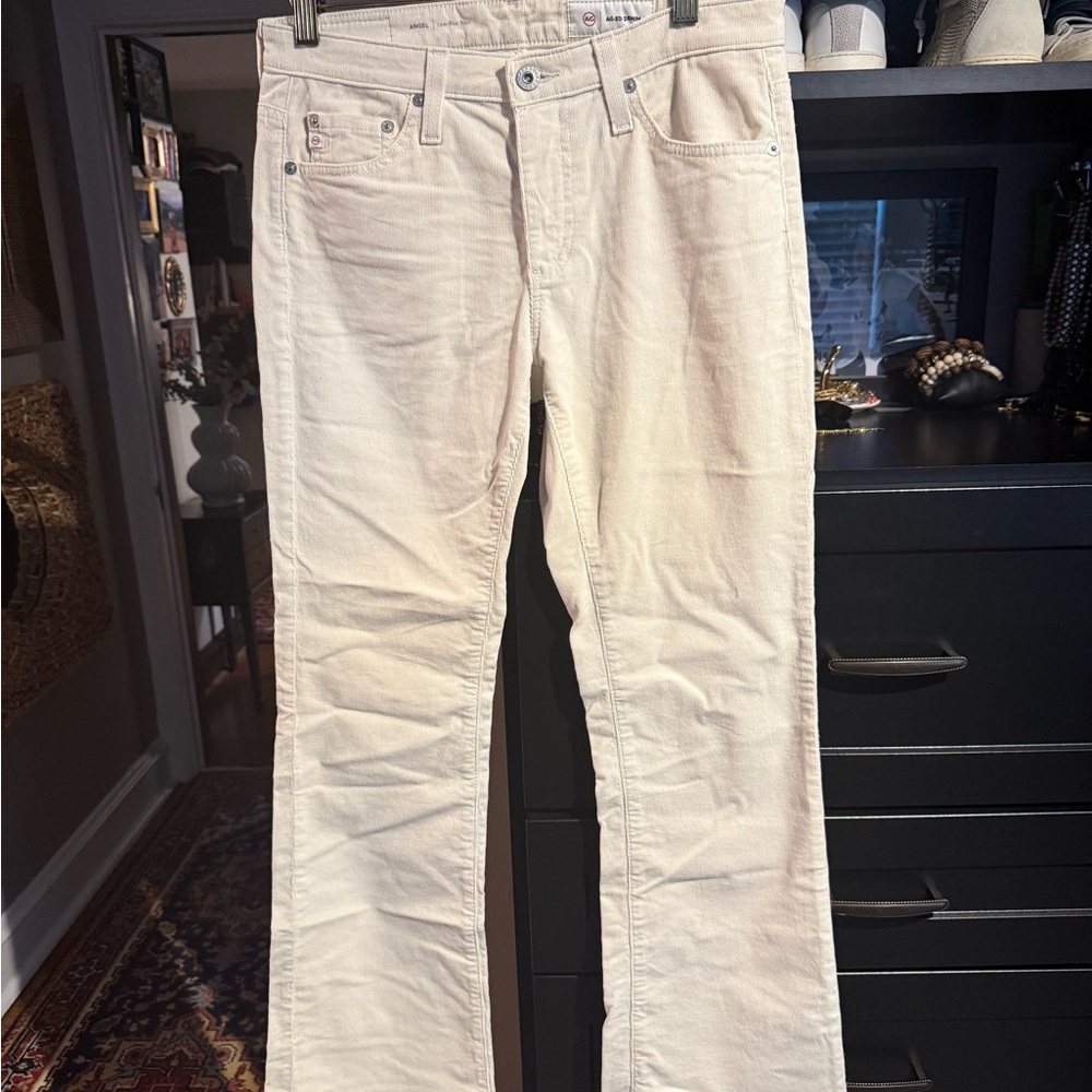 AG Adriano Goldschmied Women's Cream Boot Cut Jeans